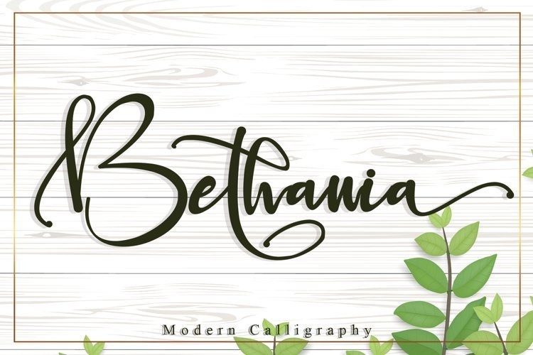 Bethania Modern Calligraphy Font
