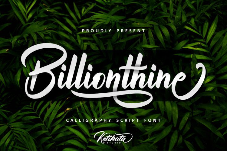 Billionthine Calligraphy Font
