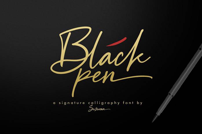 Black Pen Font
