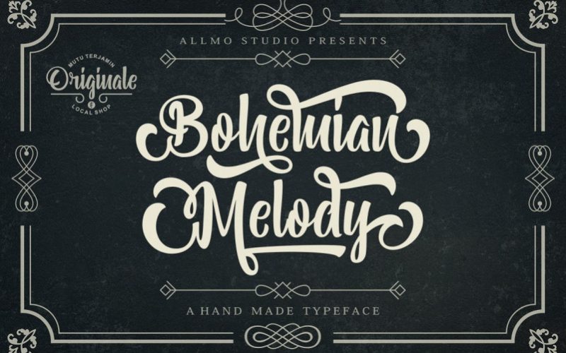 Bohemian Melody Calligraphy Font