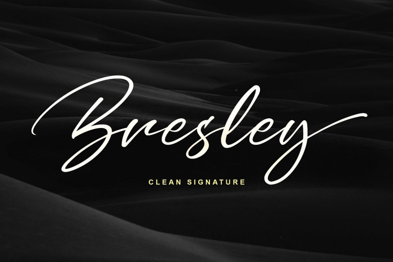 Bresley Clean Signature Font