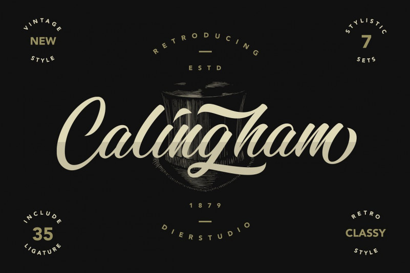 Calingham Calligraphy Font