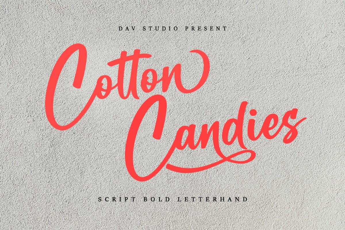 Cotton Candies Calligraphy Bold Script Font