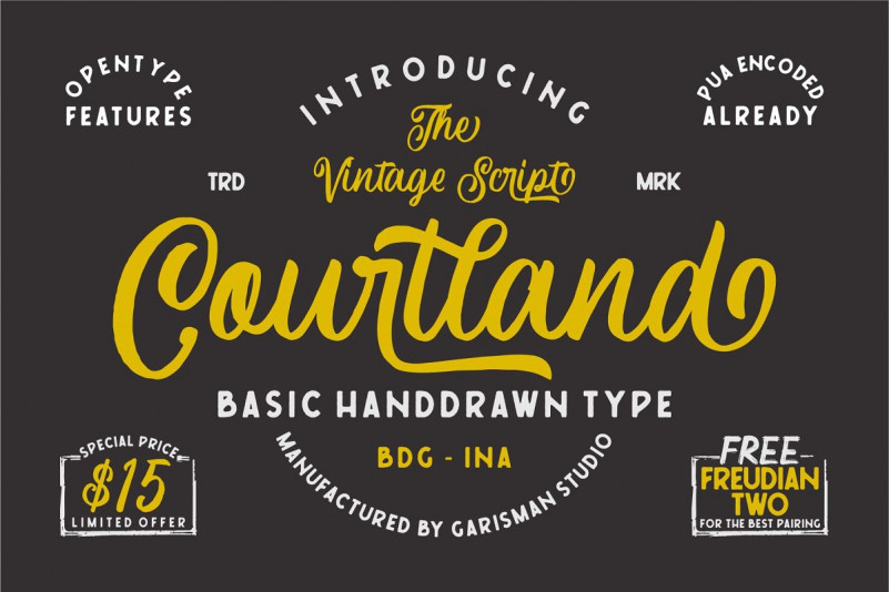 Courtland Handdrawn Font