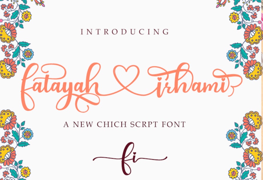 Fatayah Irhami Calligraphy Script Font