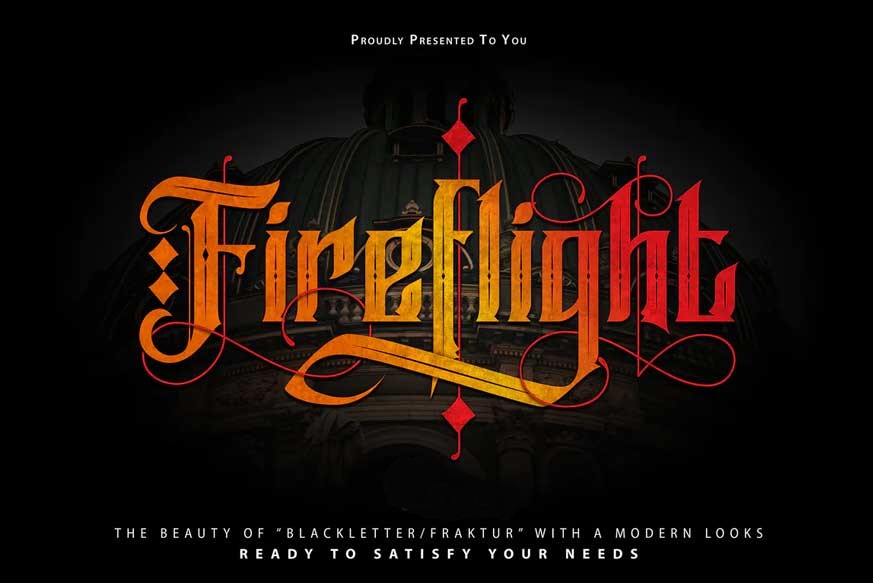 FireFlight Blackletter Modern Font