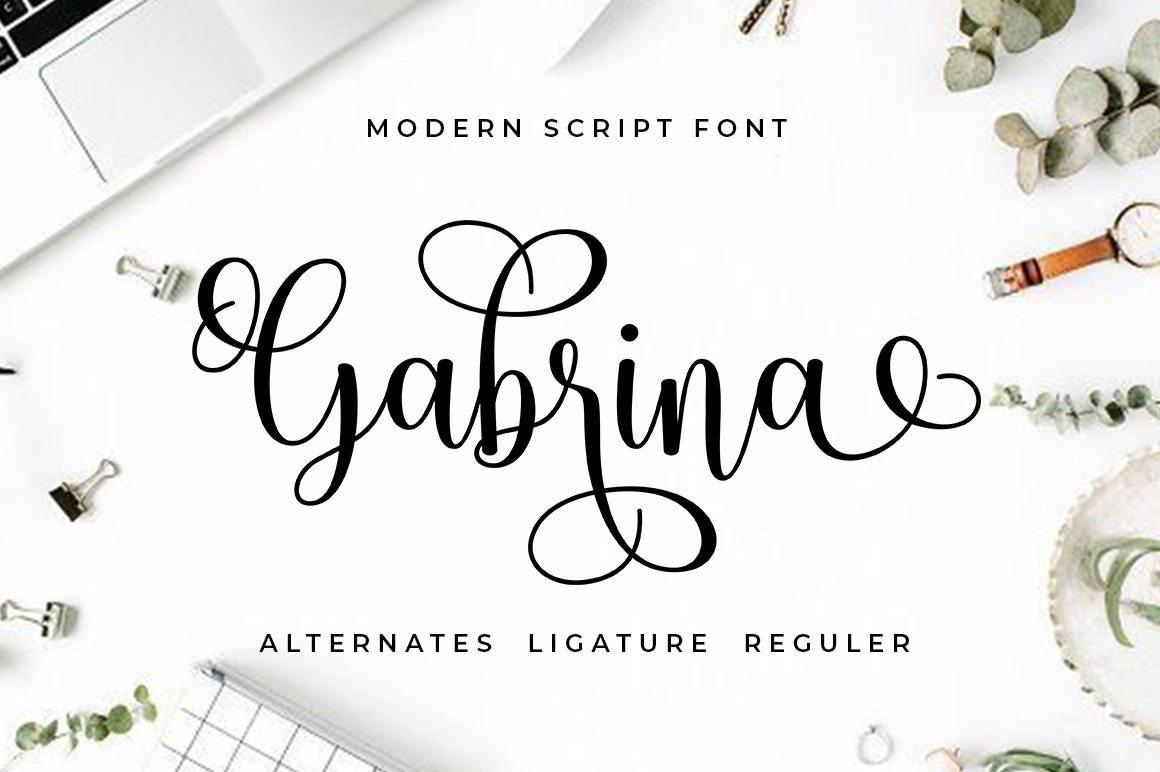 Gabrina Calligraphy Script Font