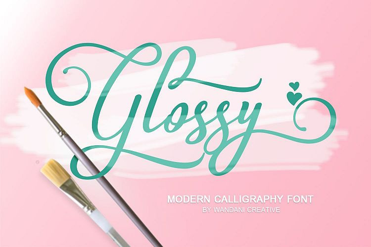 Glossy Script Font