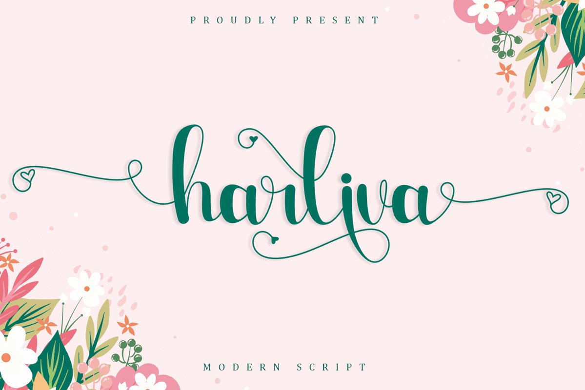Harliva Calligraphy Script Font