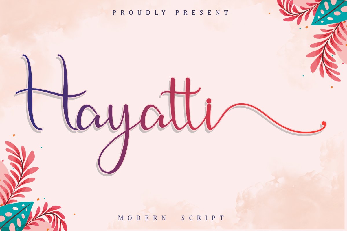 Hayatti Modern Calligraphy Script Font