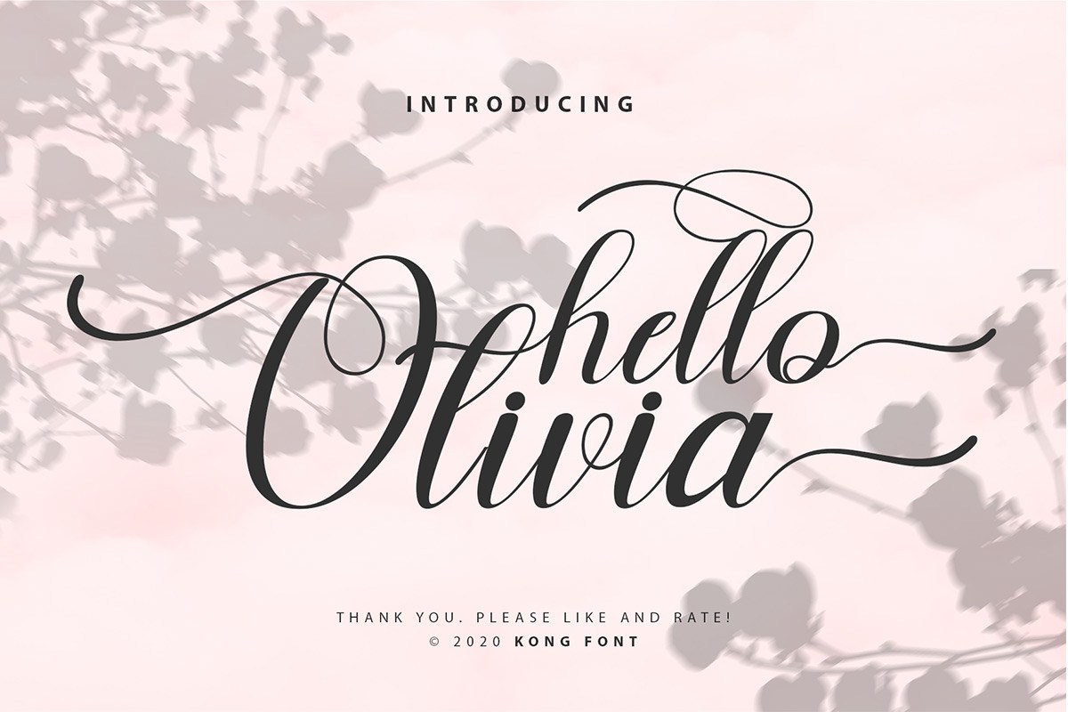 Hello Olivia Modern Calligraphy Font