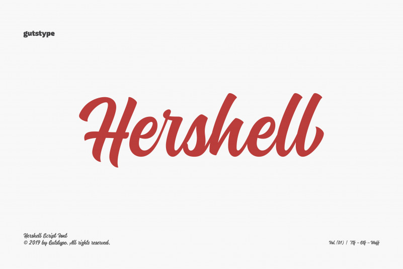 Hershell Script Font
