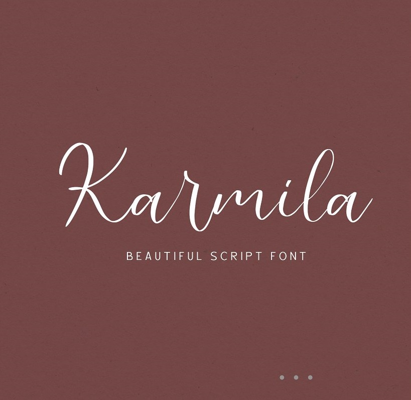 Karmila Handwritten Script Font