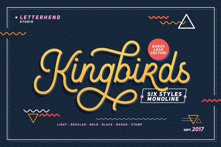 Kingbirds Monoline Script Font