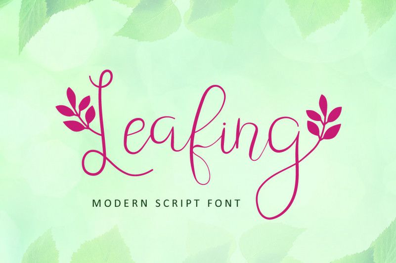 Leafing Modern Script Font