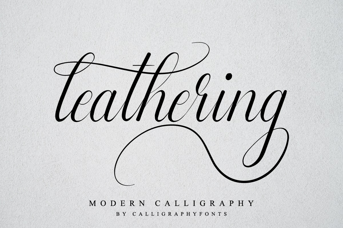 Leathering Modern Calligraphy Font