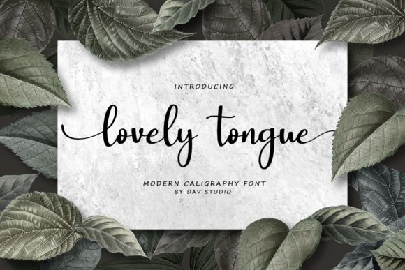 Lovely Tongue Calligraphy Font