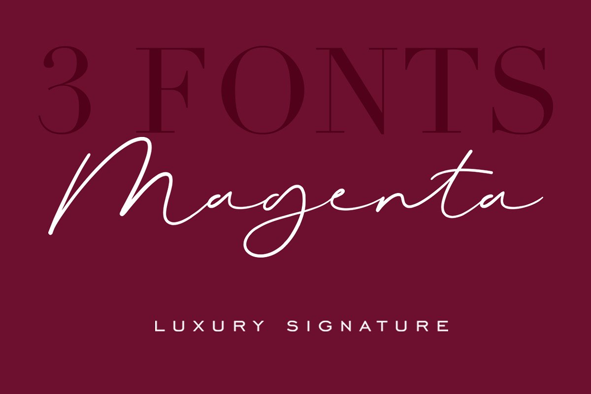 Magenta Signature Font
