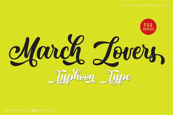 March Lovers Script Font