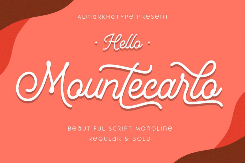 Mountecarlo Monoline Script Font