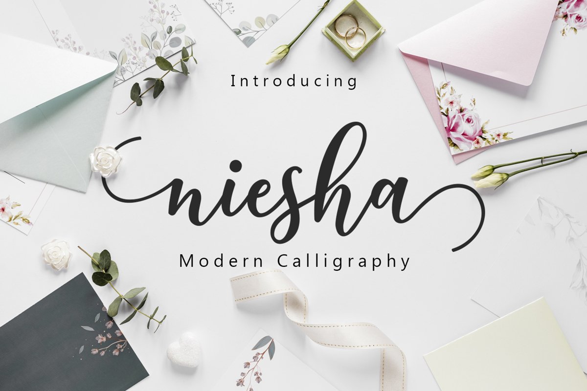 Niesha Modern Calligraphy Script Font