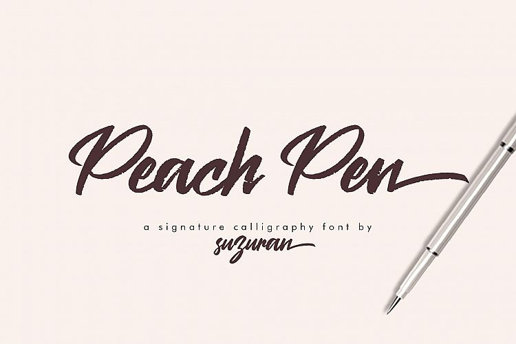 Peach Pen Calligraphy Font