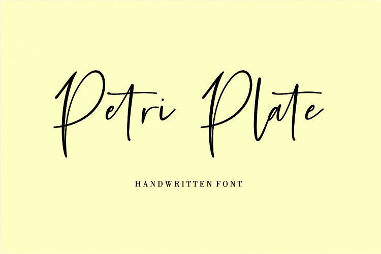 Petri Plate Handwritten Font