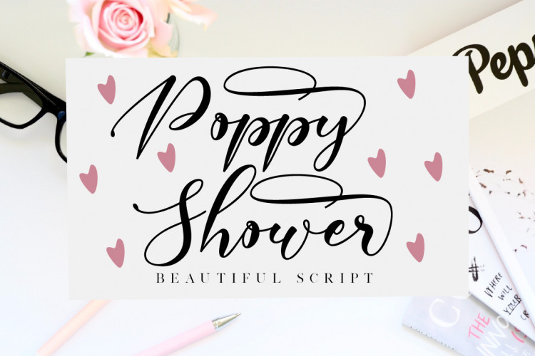 Poppy Shower Calligraphy Font