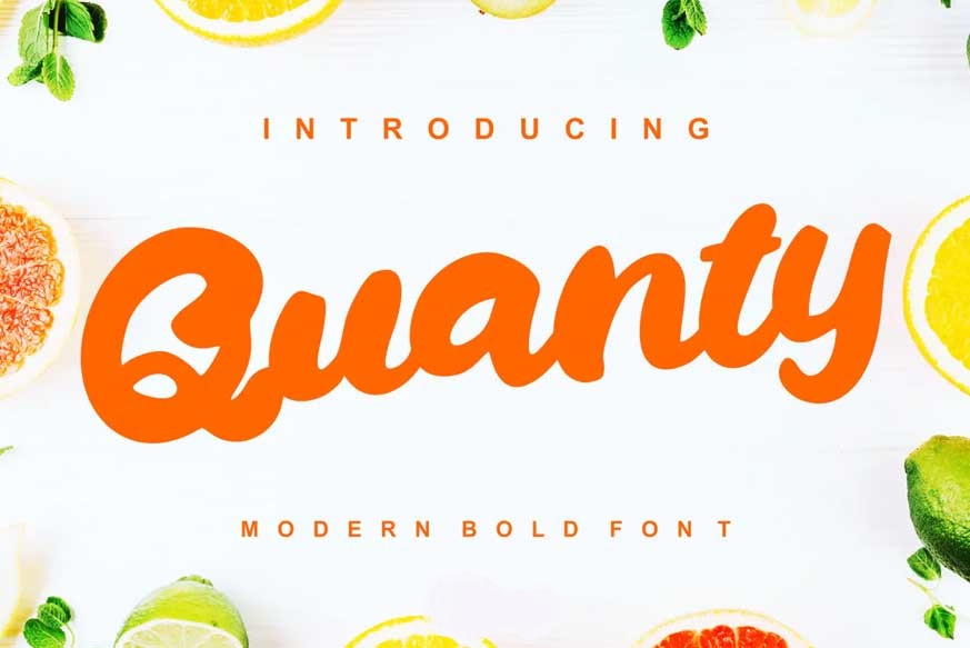 Quanty Modern Script Bold Font