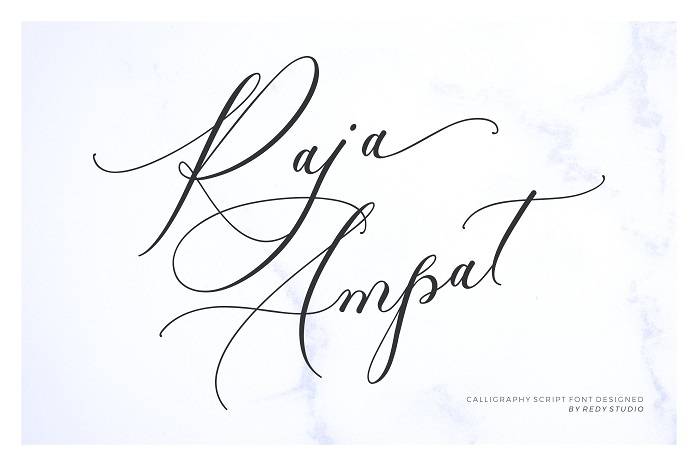 Raja Ampat Calligraphy Font