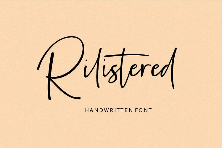 Rilistered Handwtitten Font