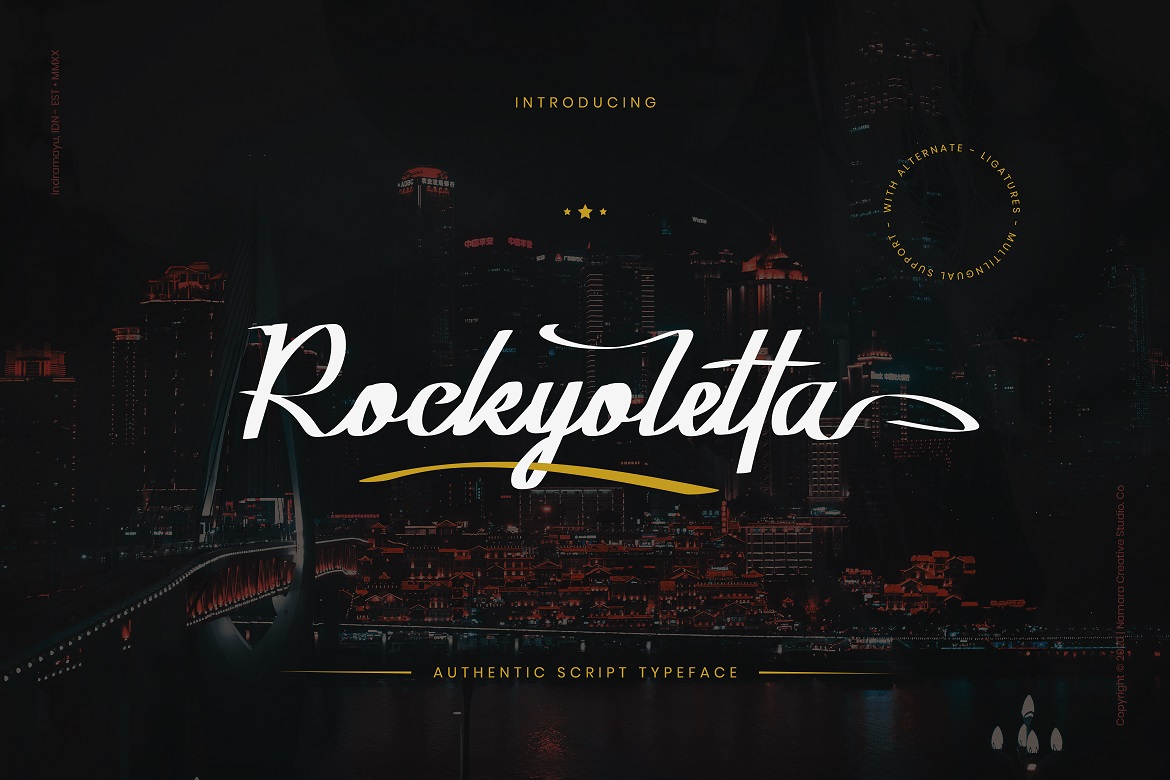 Rockyoletta Calligraphy Script Font