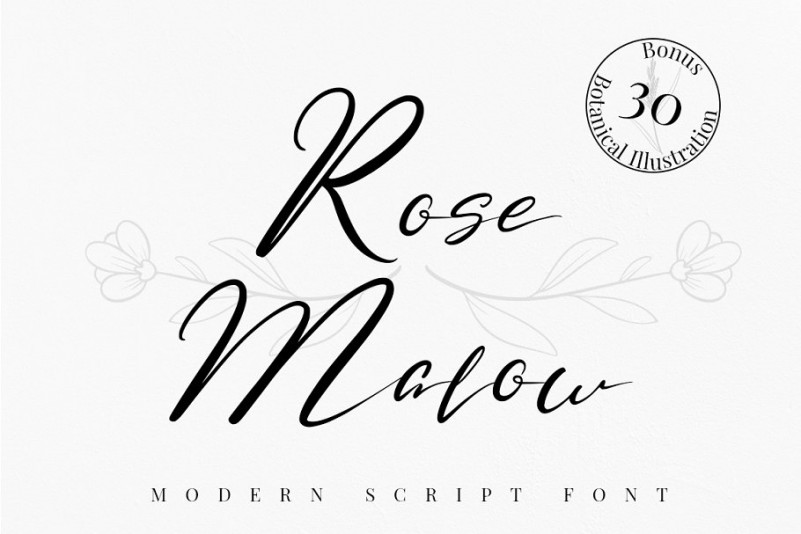 Rose Malow Script Font