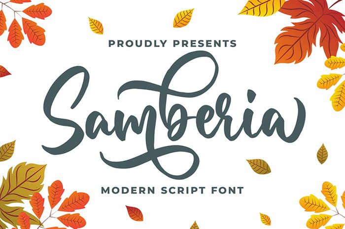 Samberia Calligraphy Script Font