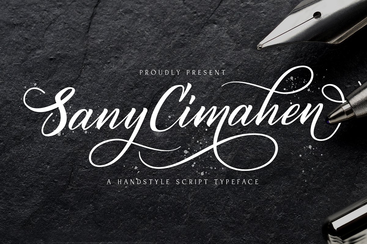 Sany Cimahen Calligraphy Script Font