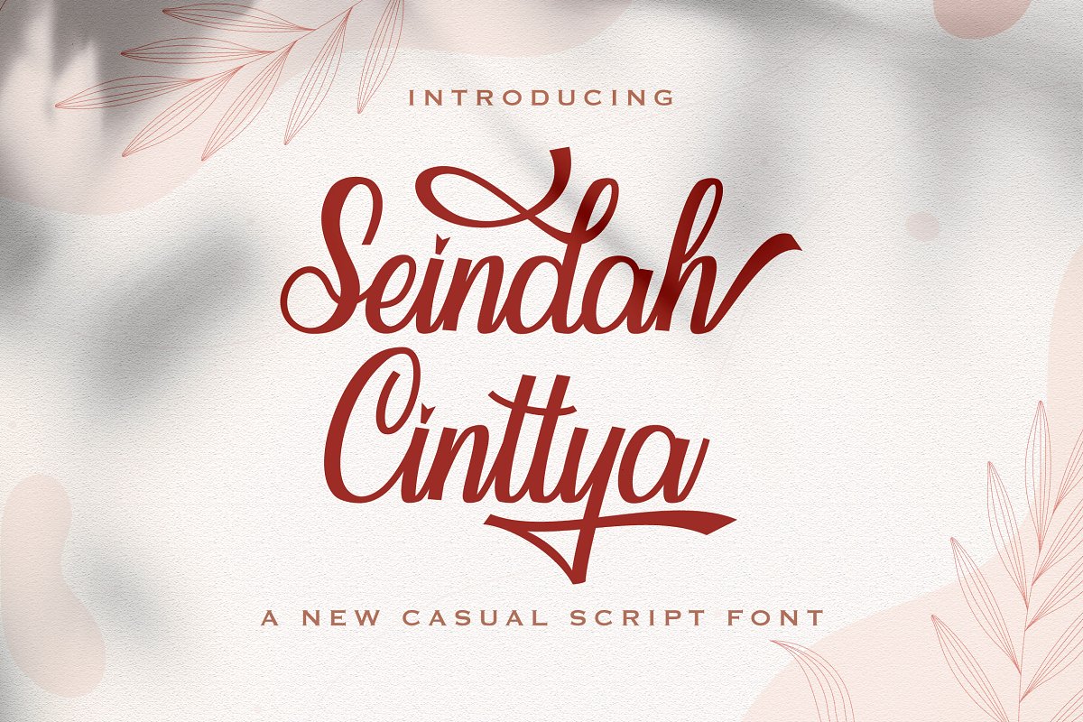 Seindah Cinttya Casual Script Font