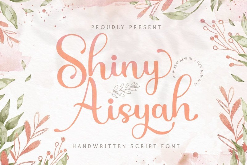 Shiny Aisyah Calligraphy Script Font