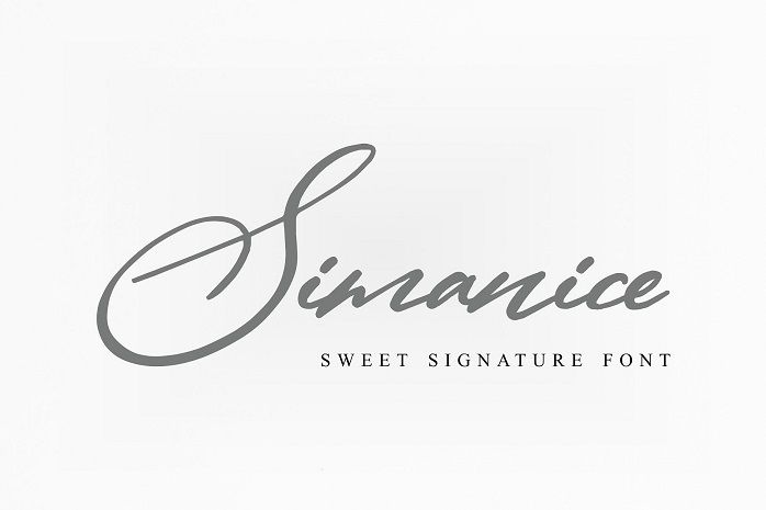 Simanice Signature Font