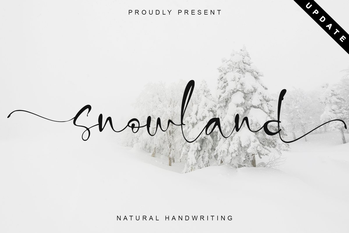 Snowland Natural Handwritten Script Font