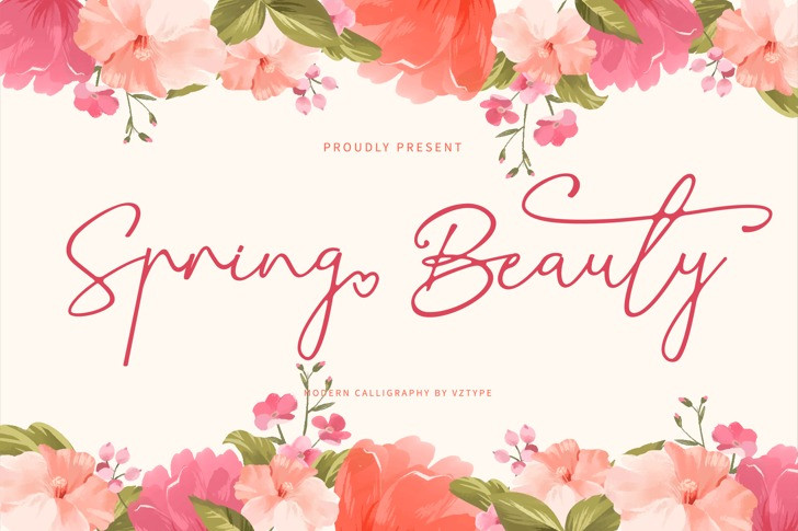 Spring Beauty Calligraphy Font