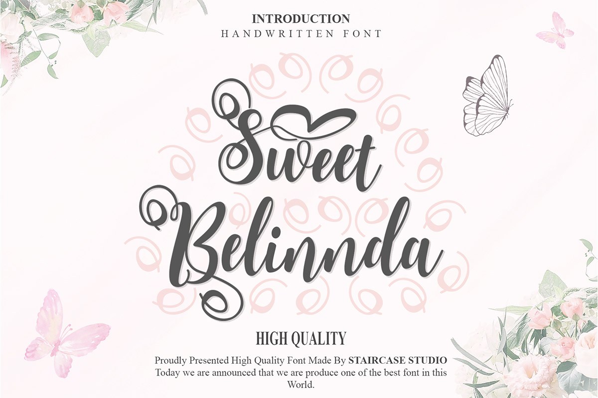 Sweet Belinnda Calligraphy Script Font