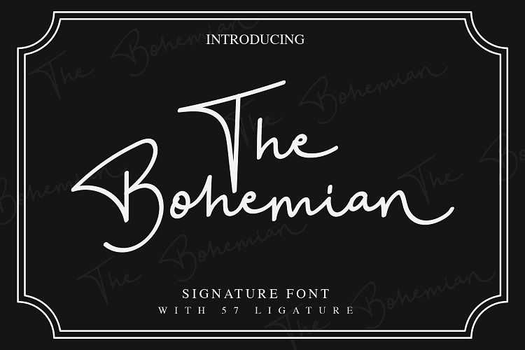 The Bohemian Signature Font