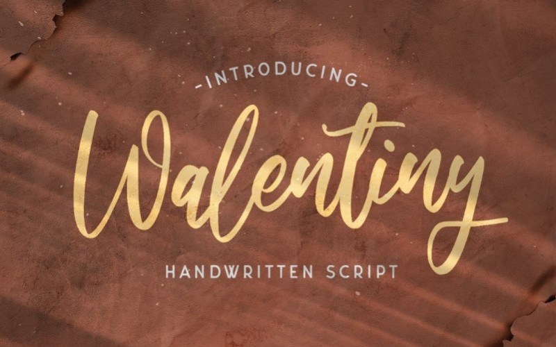 Walentiny Handwritten Script Font