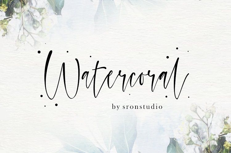 Watercoral Natural Script Font
