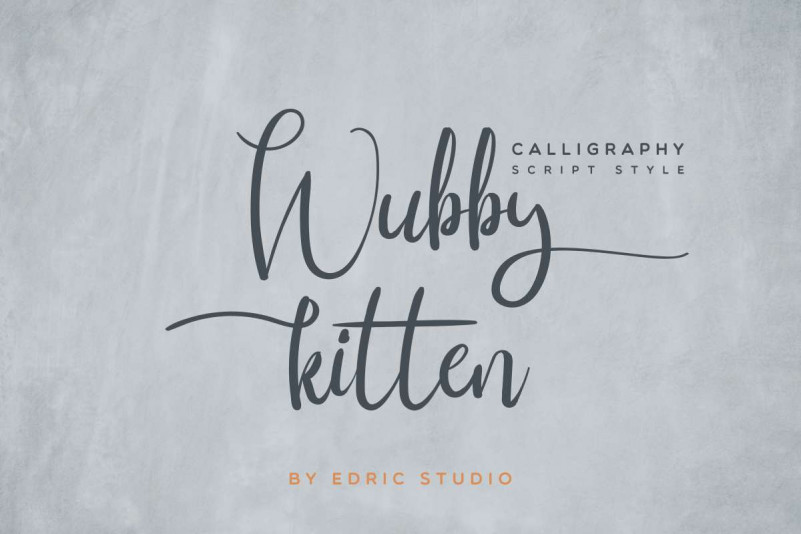 Wubby Kitten Calligraphy Font