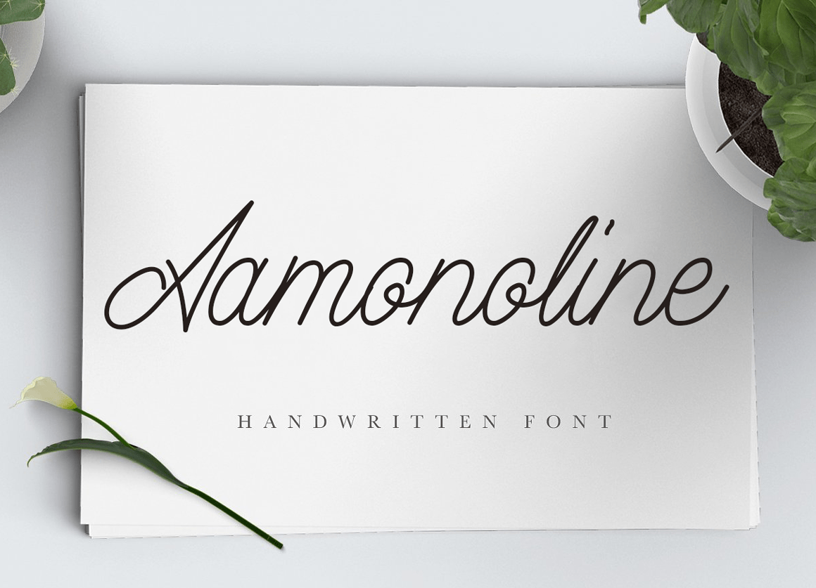 Aamonoline Script Font Free