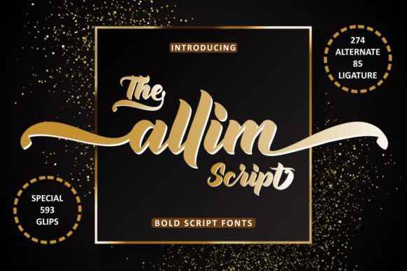 Allim Bold Script Font