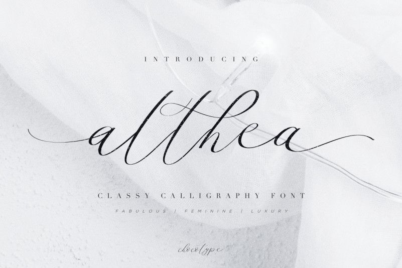 Althea Calligraphy Font
