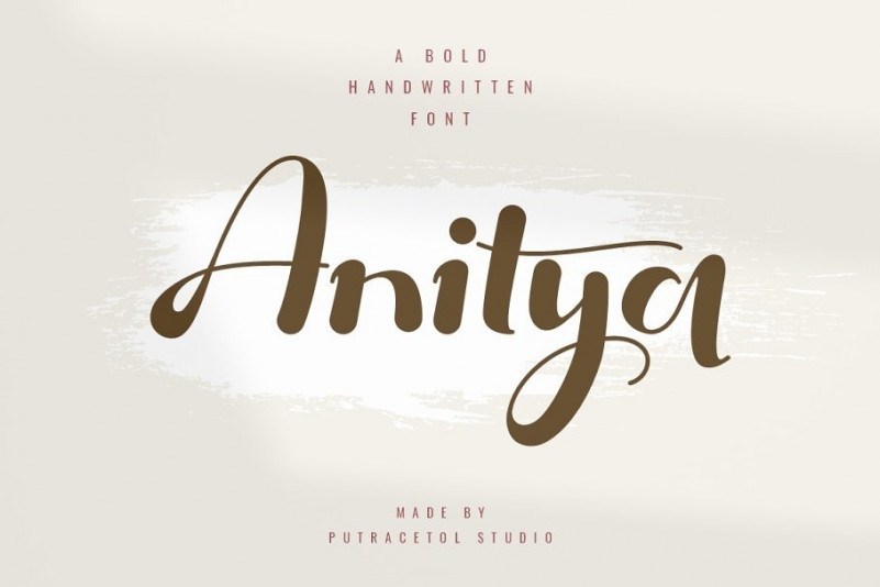 Anitya Bold Handwritten Font