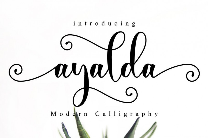 Ayalda Calligraphy Font